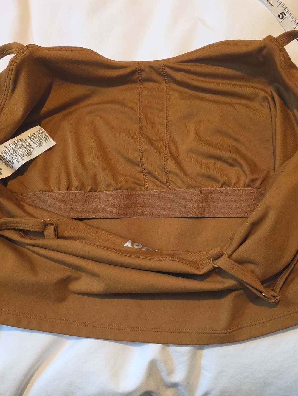 Joy Lab Workout Set- Bra Top & Leggings. Copper Sparkle Seems On Top & Legs. LG - Picture 11 of 11